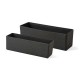 Glitzhome Set of 2 Oversized Eco- Friendly PE Oversized Faux Marble Rectangle Planter