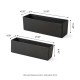 Glitzhome Set of 2 Oversized Eco- Friendly PE Oversized Faux Marble Rectangle Planter