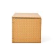 Glitzhome 52.75"L Outdoor Patio Oversized All-Weather Wicker Natural Yellow Storage Trunk