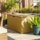 Glitzhome 52.75"L Outdoor Patio Oversized All-Weather Wicker Natural Yellow Storage Trunk