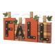 Glitzhome 18"L Lighted Wooden Fall Pumpkins Table Decor