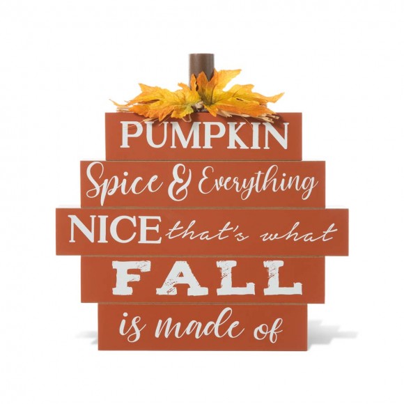 Glitzhome 12"H Fall Wooden Pumpkin Table Sign Decor