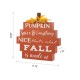 Glitzhome 12"H Fall Wooden Pumpkin Table Sign Decor