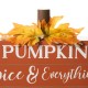 Glitzhome 12"H Fall Wooden Pumpkin Table Sign Decor