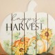 Glitzhome 9.75"L "Happy Harvest" Wooden Pumpkin Table Sign Decor