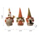 Glitzhome Set of 3 13"H Fall Fabric Gnome Decor