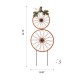 Glitzhome 33.75"H Fall Metal Bicycle Wheel Pumpkin Yard Stake