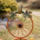 Glitzhome 33.75"H Fall Metal Bicycle Wheel Pumpkin Yard Stake