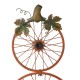 Glitzhome 33.75"H Fall Metal Bicycle Wheel Pumpkin Yard Stake