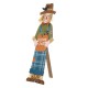 Glitzhome 48"H Fall Wooden Scarecrow Yard Stake/Standing/Hanging Sign Decor (Three Function)