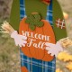 Glitzhome 48"H Fall Wooden Scarecrow Yard Stake/Standing/Hanging Sign Decor (Three Function)