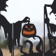 Glitzhome 34.5"H Set of 5 Halloween Metal Silhouette Witches with Cauldron Yard Stake