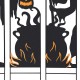 Glitzhome 34.5"H Set of 5 Halloween Metal Silhouette Witches with Cauldron Yard Stake