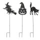 Glitzhome 36"H Set of 3 Halloween Metal Silhouette Yard Stake or Hanging Decor