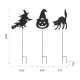 Glitzhome 36"H Set of 3 Halloween Metal Silhouette Yard Stake or Hanging Decor