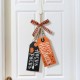 Glitzhome 24.75"H Halloween Wooden Doorknob Hanging Decor