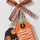 Glitzhome 24.75"H Halloween Wooden Doorknob Hanging Decor