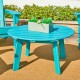 Elm PLUS 32"D Outdoor Patio Aqua HDPE Round Coffee Table