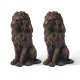 Glitzhome 20.5"H MGO Guardian Standing Lion Statue, Set of 2