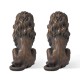 Glitzhome 20.5"H MGO Guardian Standing Lion Statue, Set of 2