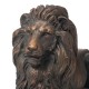 Glitzhome 21.5"L MGO Lying Guardian Lion Statue, Set of 2