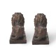 Glitzhome 21.5"L MGO Lying Guardian Lion Statue, Set of 2