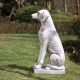 Glitzhome 28.25"H MGO Sitting Labrador Retriever Dog Statue, Set of 2