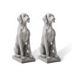 Glitzhome 28.25"H MGO Sitting Labrador Retriever Dog Statue, Set of 2