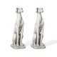 Glitzhome 32"H MGO Sitting Dog Garden Statue, Set of 2