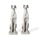 Glitzhome 32"H MGO Sitting Dog Garden Statue, Set of 2