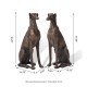 Glitzhome 30.25"H MGO Sitting Greyhound Dog Statue, Set of 2