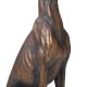 Glitzhome 30.25"H MGO Sitting Greyhound Dog Statue, Set of 2