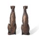 Glitzhome 30.25"H MGO Sitting Greyhound Dog Statue, Set of 2