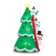 Glitzhome 8FT Lighted Inflatable Xmas Snowman Climbing Up Tree Decor