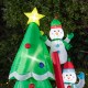 Glitzhome 8FT Lighted Inflatable Xmas Snowman Climbing Up Tree Decor