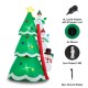 Glitzhome 8FT Lighted Inflatable Xmas Snowman Climbing Up Tree Decor