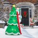 Glitzhome 8FT Lighted Inflatable Xmas Snowman Climbing Up Tree Decor
