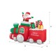 Glitzhome 8FT Lighted Inflatable Santa On Pick-Up Train Decor