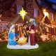 Glitzhome 7FT Lighted Inflatable Nativity Decor