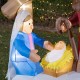 Glitzhome 7FT Lighted Inflatable Nativity Decor