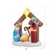 Glitzhome 7FT Lighted Inflatable Nativity Decor