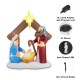 Glitzhome 7FT Lighted Inflatable Nativity Decor