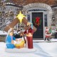 Glitzhome 7FT Lighted Inflatable Nativity Decor