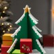 Glitzhome 10.5"H Wooden Christmas Gift Box Tree Countdown Calendar Décor