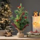 Glitzhome 20"H Christmas Cardinal Table Tree Décor