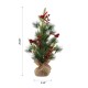 Glitzhome 20"H Christmas Cardinal Table Tree Décor