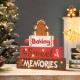 Glitzhome 12"H Lighted Wooden Christmas Gingerbread Man Block Table Decor