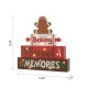 Glitzhome 12"H Lighted Wooden Christmas Gingerbread Man Block Table Decor