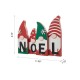 Glitzhome 11"L Wooden Christmas Gnome Family "NOEL" Table Decor