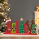 Glitzhome 14"L Wooden Christmas "BELIEVE"  Table Decor